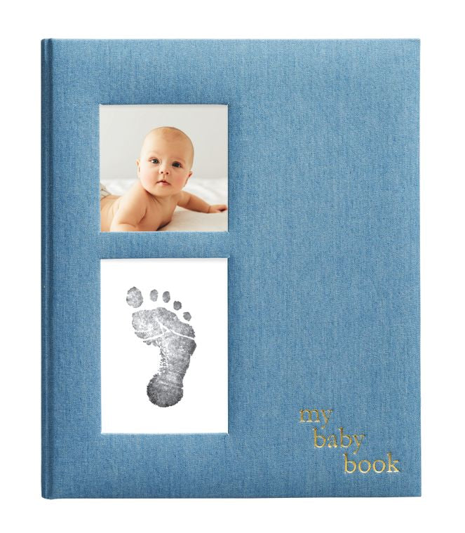 Chambray Baby Book & Clean-Touch Ink Pad