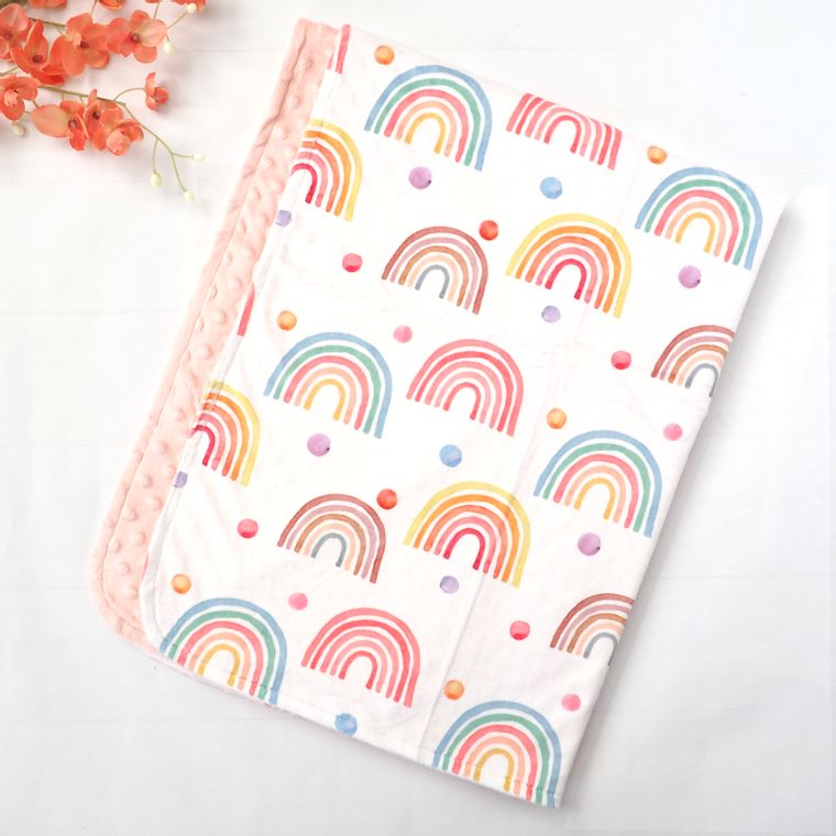 Rainbow Minky Blanket
