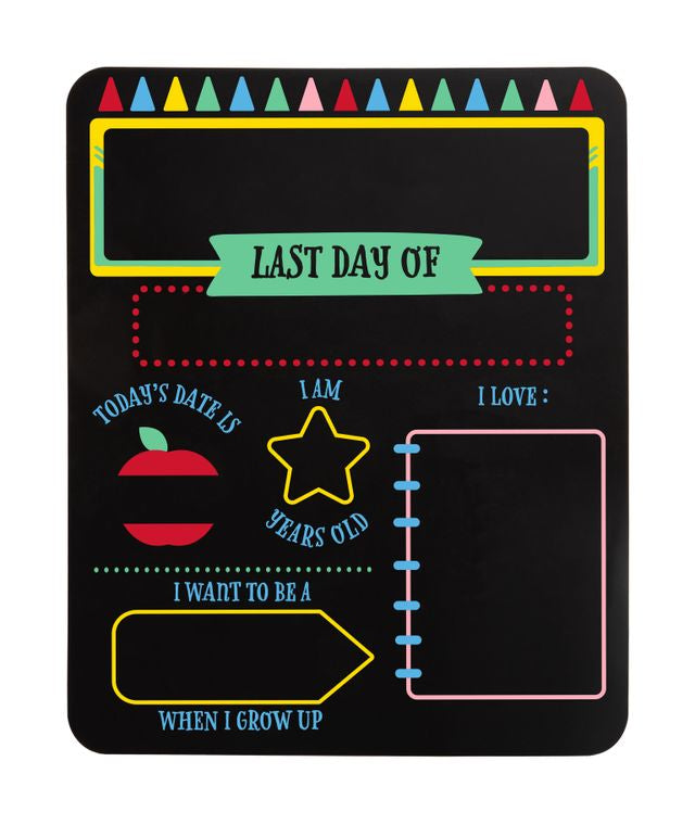 First and Last Day of School Reversible Highlights Chalkboard
