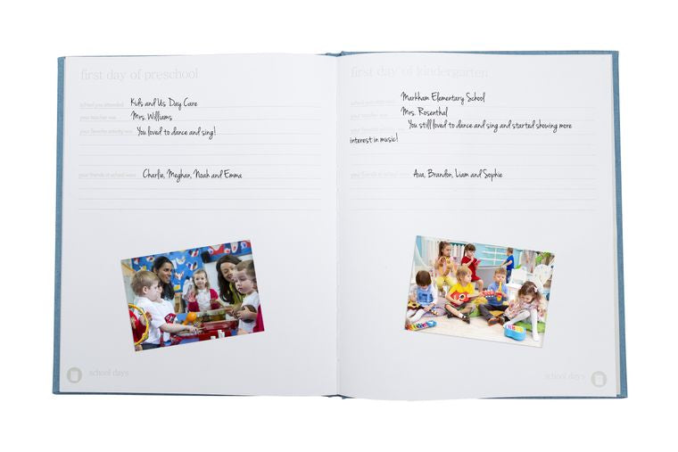 Chambray Baby Book & Clean-Touch Ink Pad